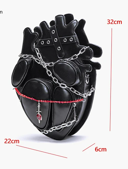 Binding Chain Heart Crossbody Bag / Backpack