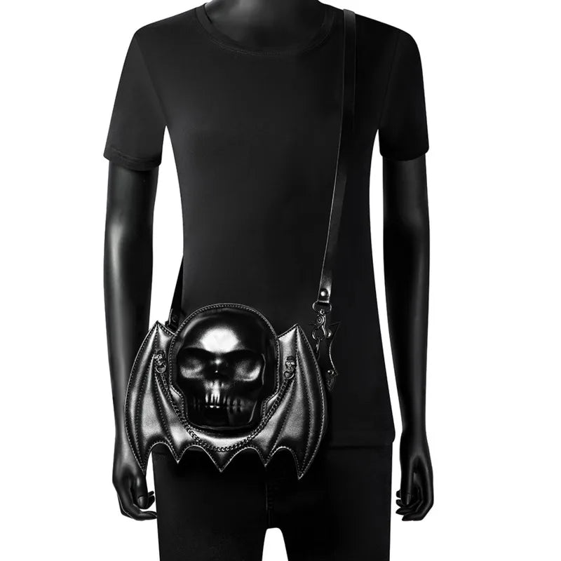 Skull Bat Wings Handbag