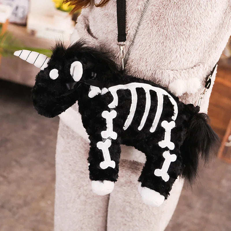 Skeleton Unicorn Crossbody Bag