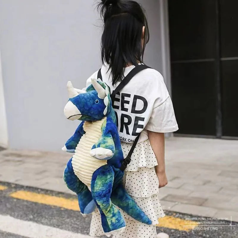 Plush Triceratops Backpack