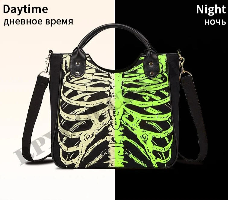 Glow in the Dark Skeleton Handbag