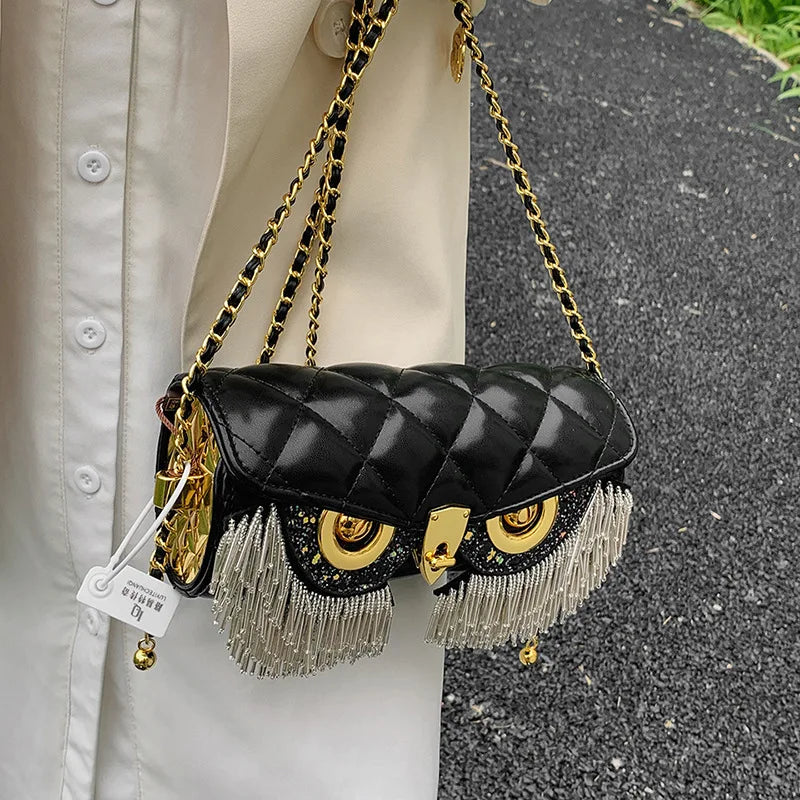 Owl with Tassel Handbag
