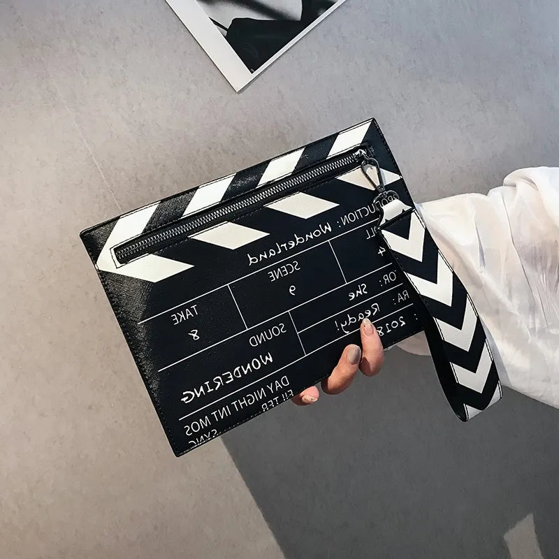 Movie Clapperboard Clutch Crossbody Bag