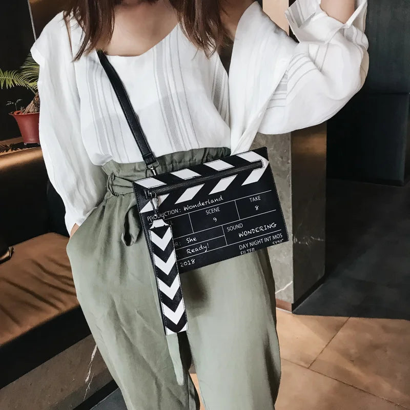 Movie Clapperboard Clutch Crossbody Bag