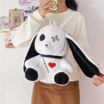 Gothic Plush Rabbit Backpack