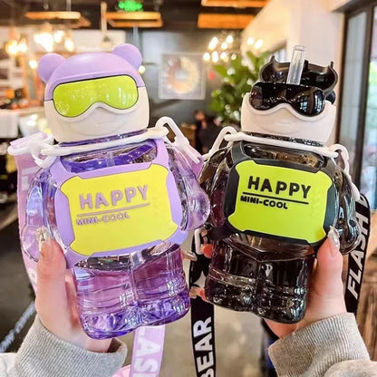 850ML Space Teddy Bear Water Bottle Bag