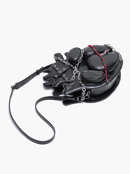 Binding Chain Heart Crossbody Bag / Backpack