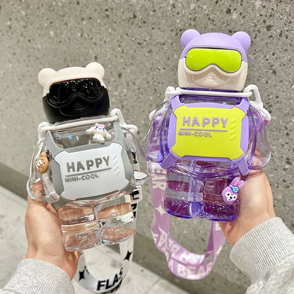 850ML Space Teddy Bear Water Bottle Bag