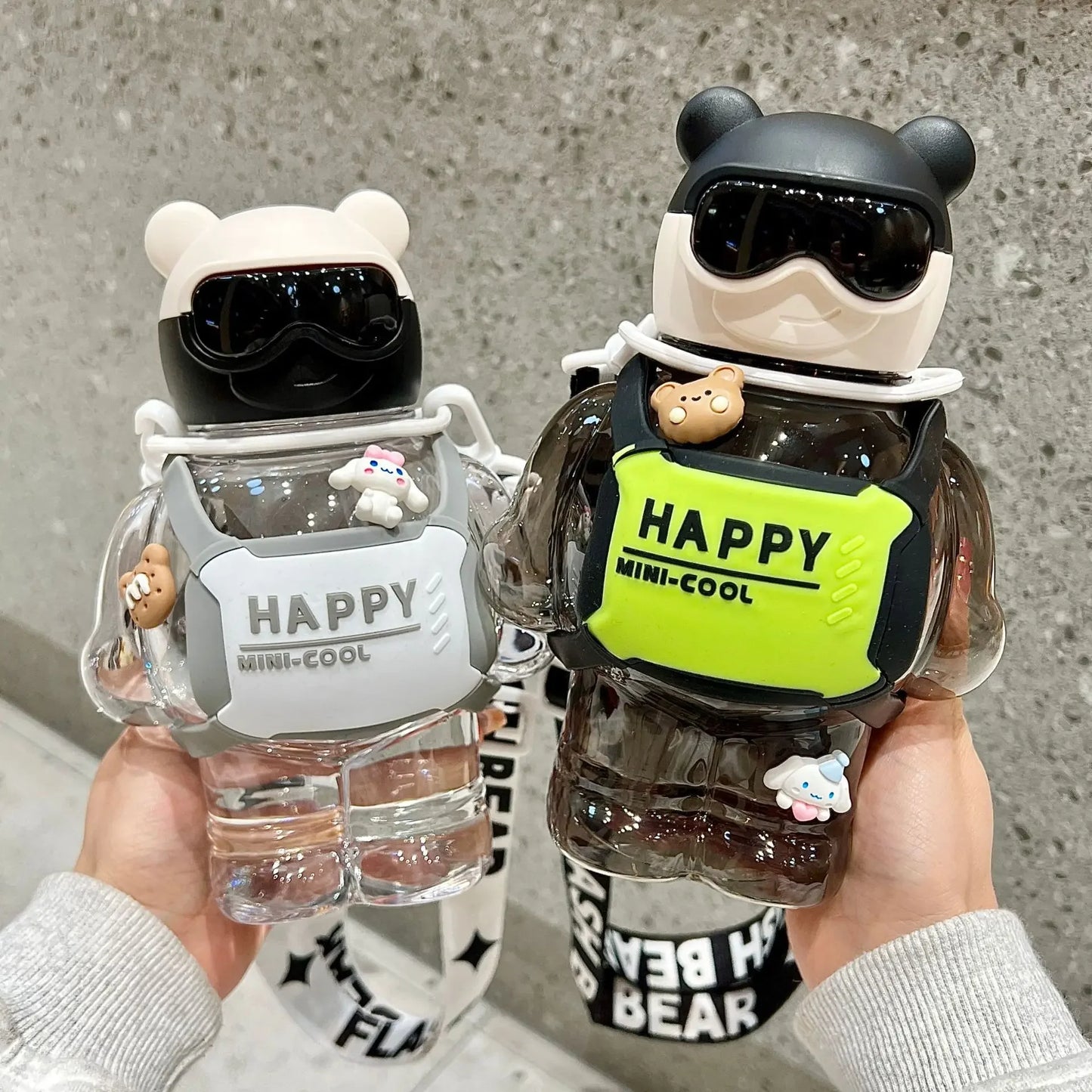 850ML Space Teddy Bear Water Bottle Bag