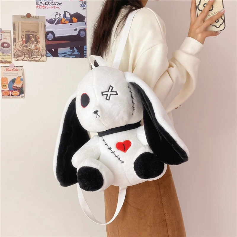 Gothic Plush Rabbit Backpack