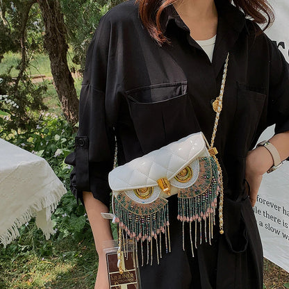 Owl with Tassel Handbag