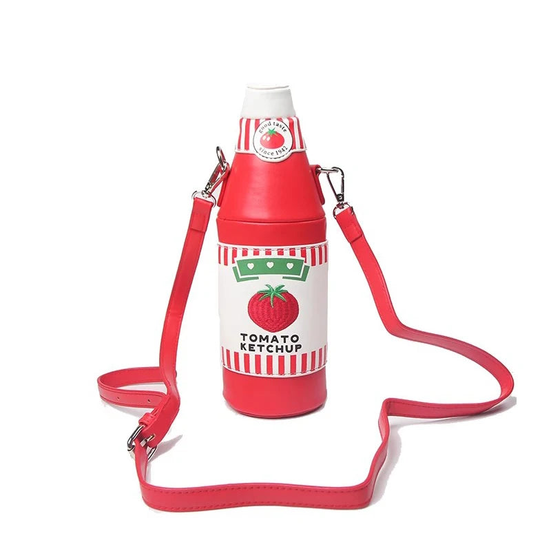 Tomato Sauce Bottle Crossbody Bag