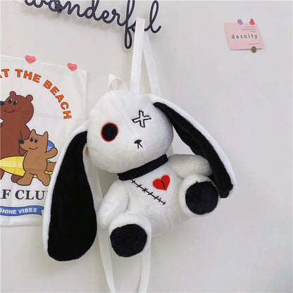 Gothic Plush Rabbit Backpack