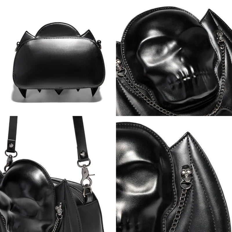 Skull Bat Wings Handbag