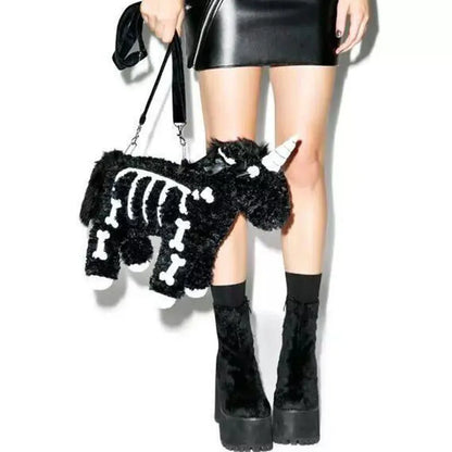 Skeleton Unicorn Crossbody Bag