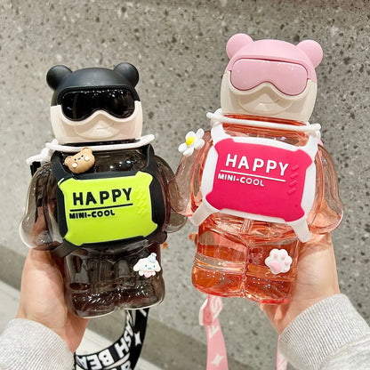 850ML Space Teddy Bear Water Bottle Bag