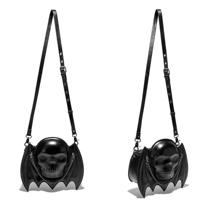 Skull Bat Wings Handbag